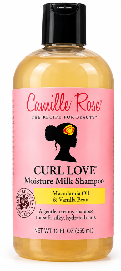 AI-generated studio-style image of Camille Rose Curl Love Shampoo