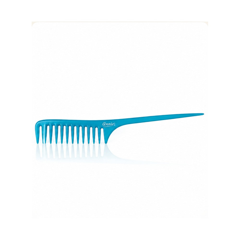 One blue Annie bone tail comb on white background; assorted colors vary