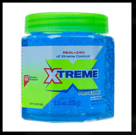 Xtreme Pro-Expert blue styling gel 8.81 oz green lid product photo